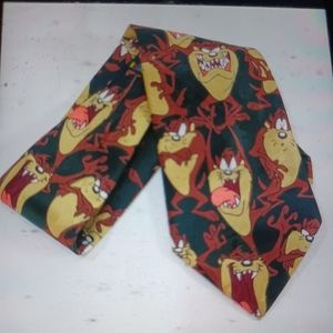 Vtg. Looney Toons Mania Taz Tie
